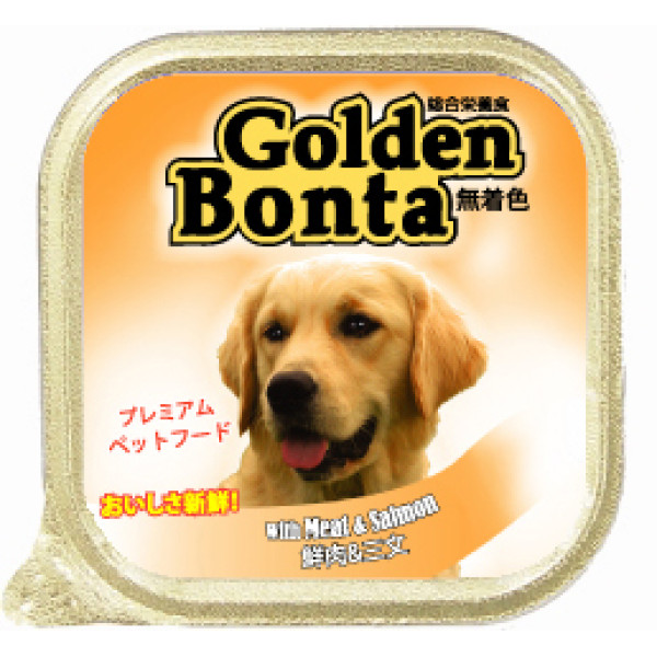 Golden Bonta Dog Canned Food with Meat & Salmon 鮮肉&三文 100g X 24 罐